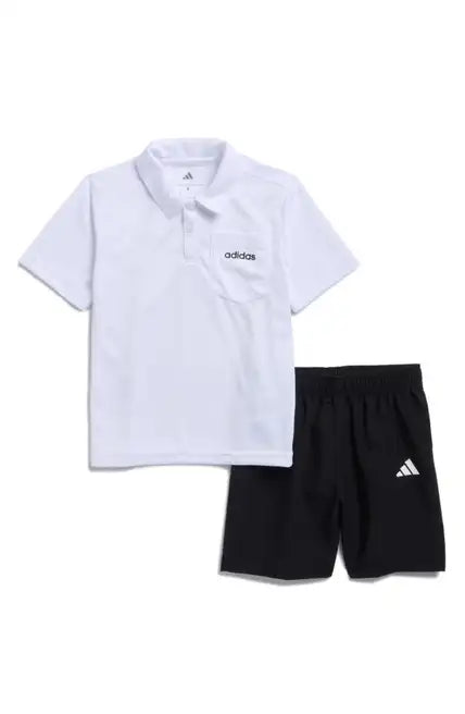 Adidas Mesh Polo & Shorts Set
