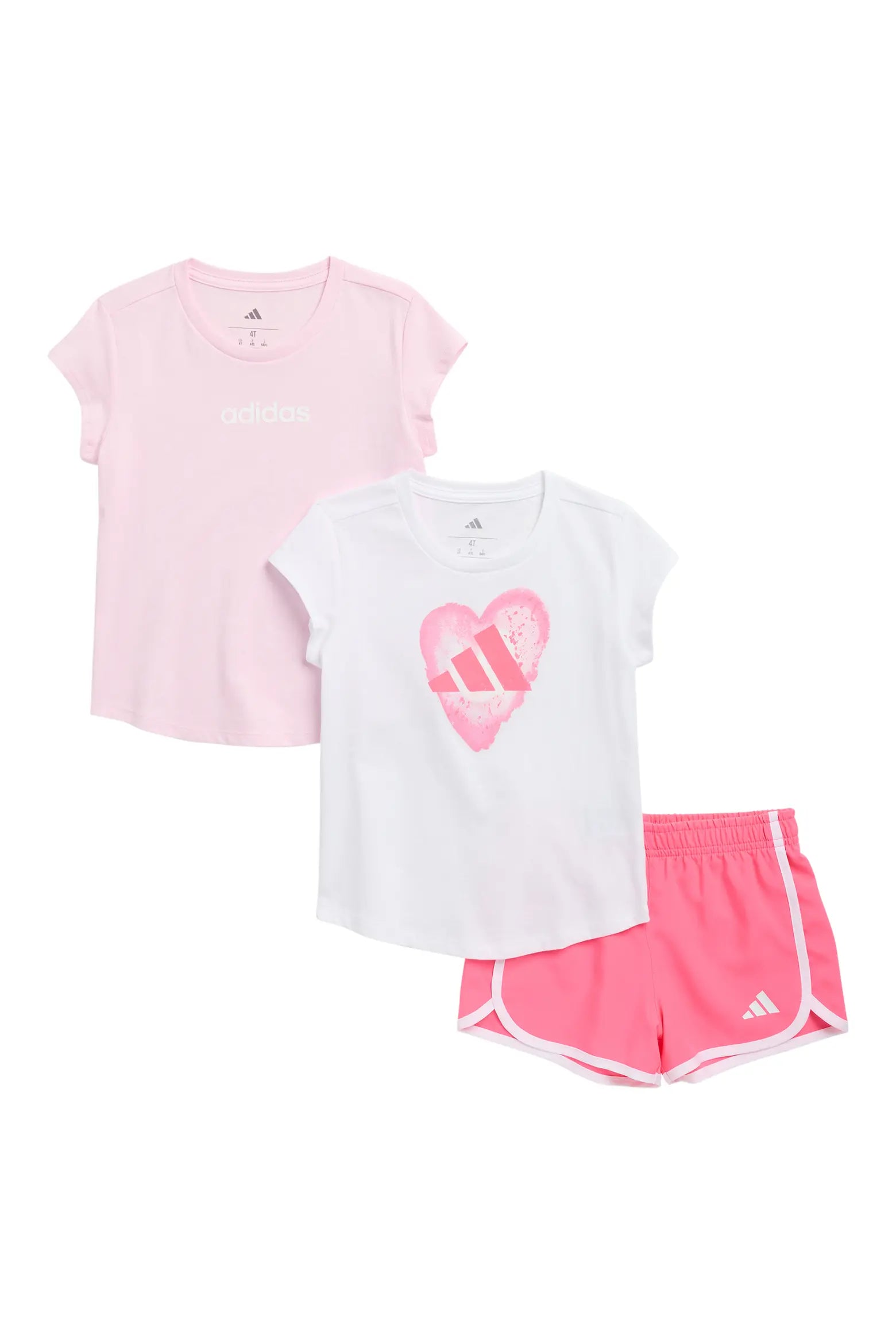 Adidas 3-Piece Graphic T-Shirts & Shorts Set