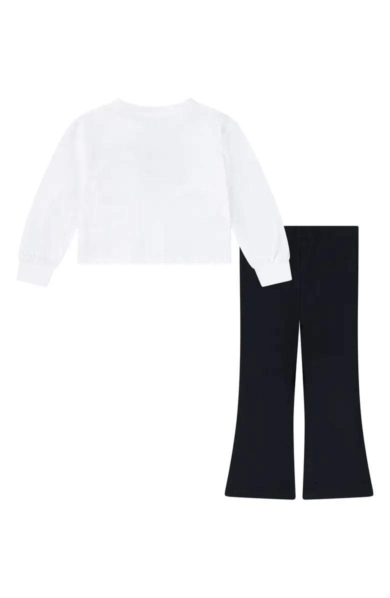 Nike Logo Top & Flared Pants Set