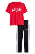 Adidas Cotton Jersey T-Shirt & Tricot Joggers Set