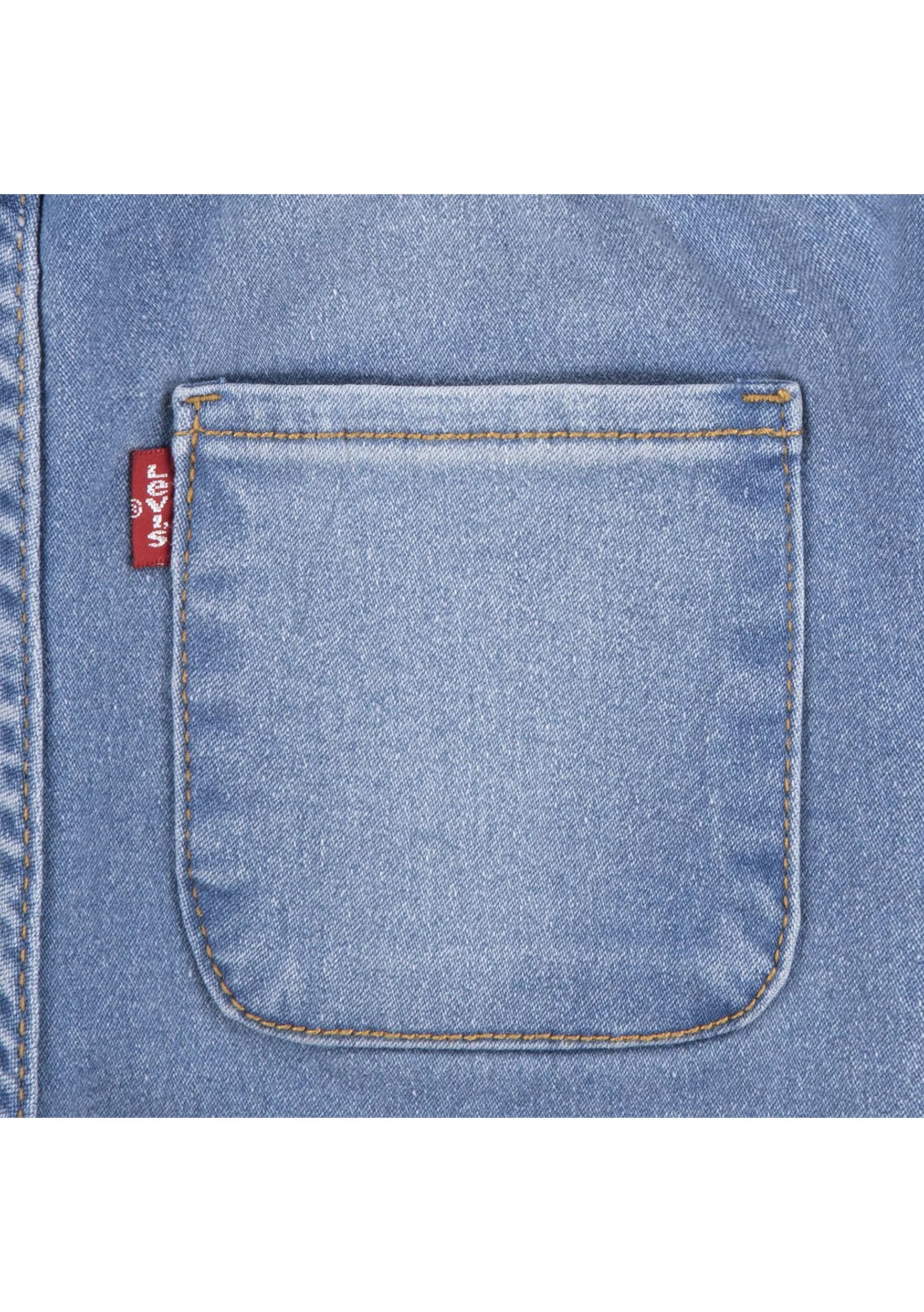 Levi's Ruffle T-Shirt and Flared Overalls Set