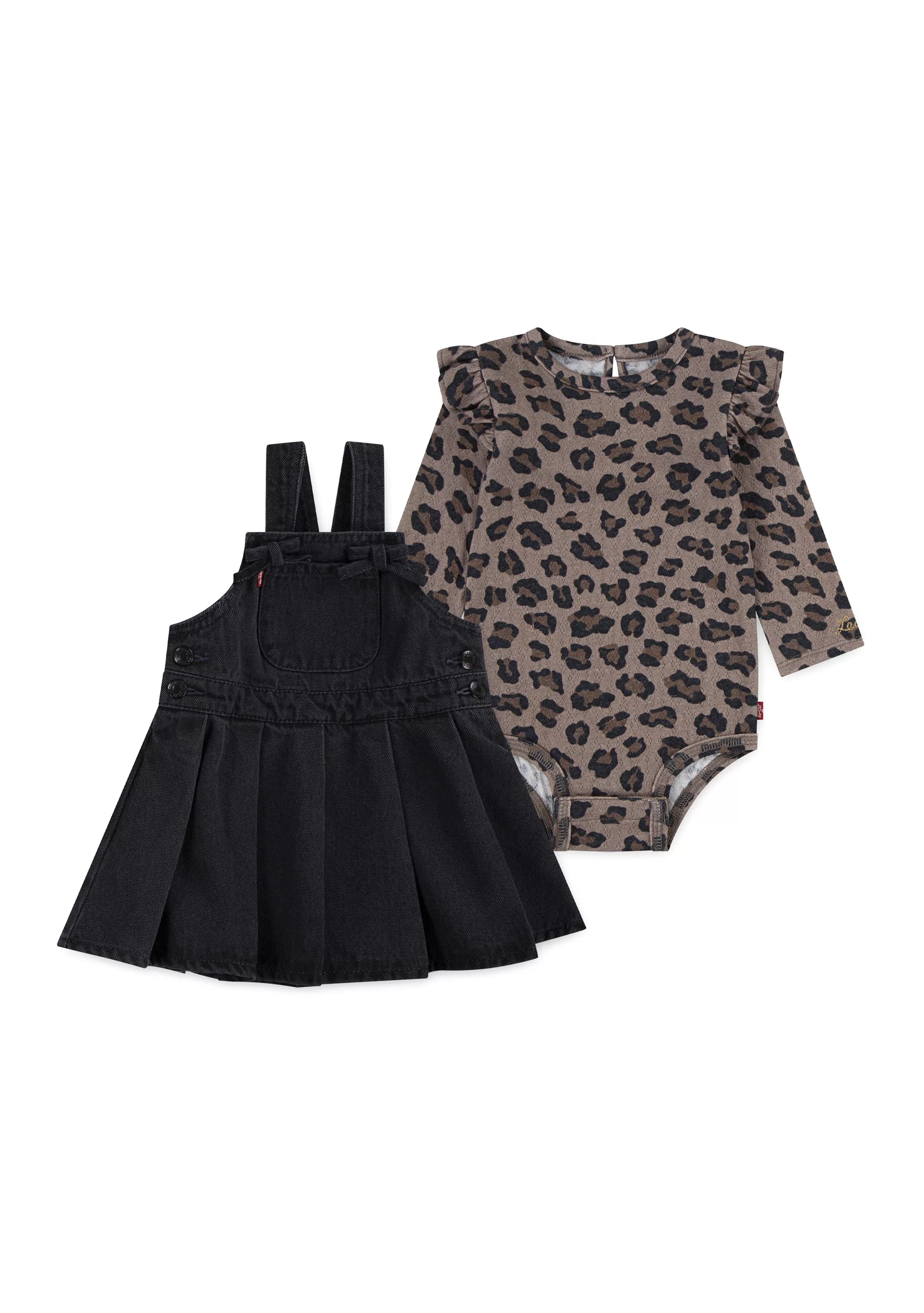 Levi's Baby Girl Pleated Animal Print Skirtall Set