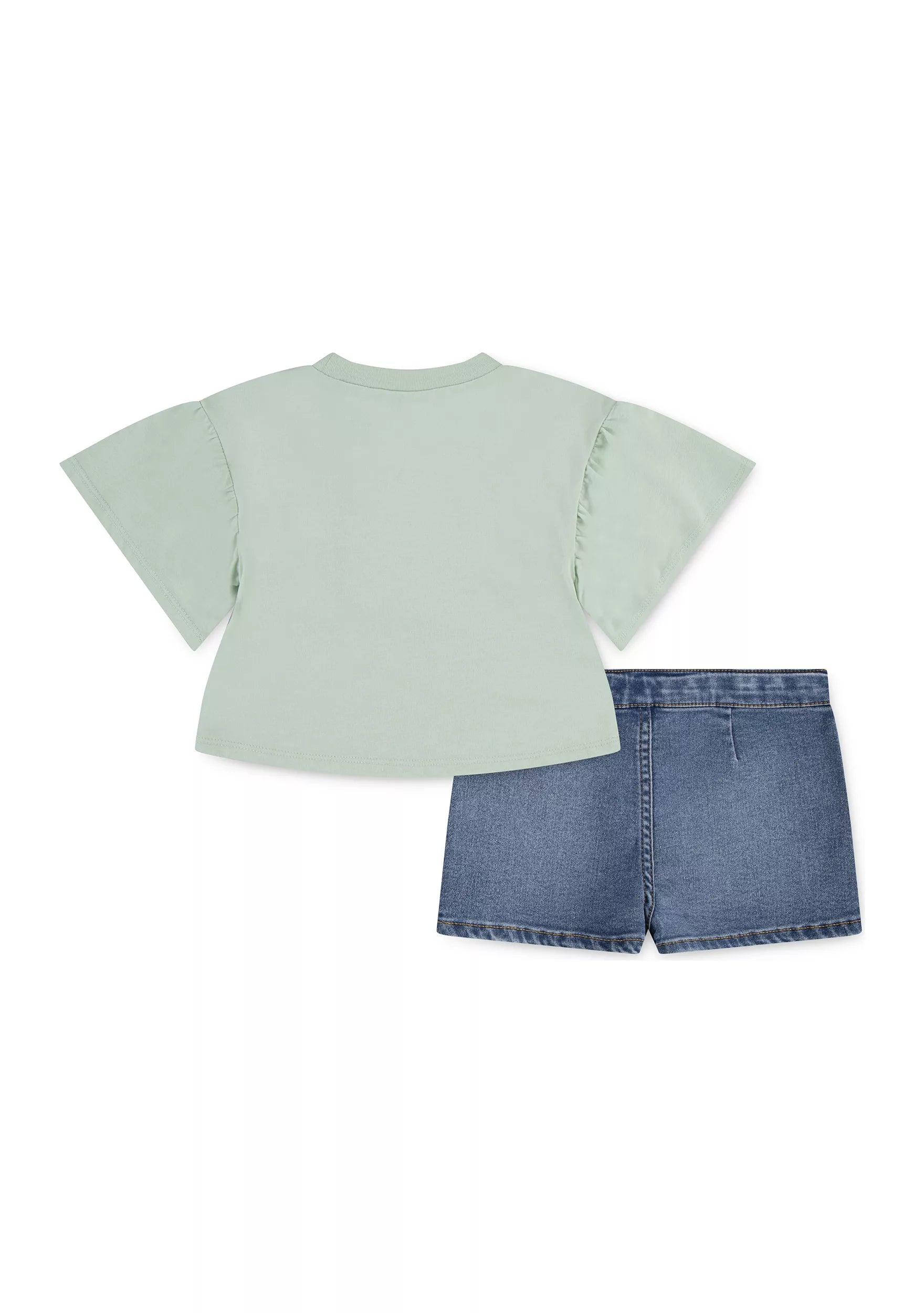 Levi's Graphic Flutter Sleeve T-Shirt and Denim Shorts Set