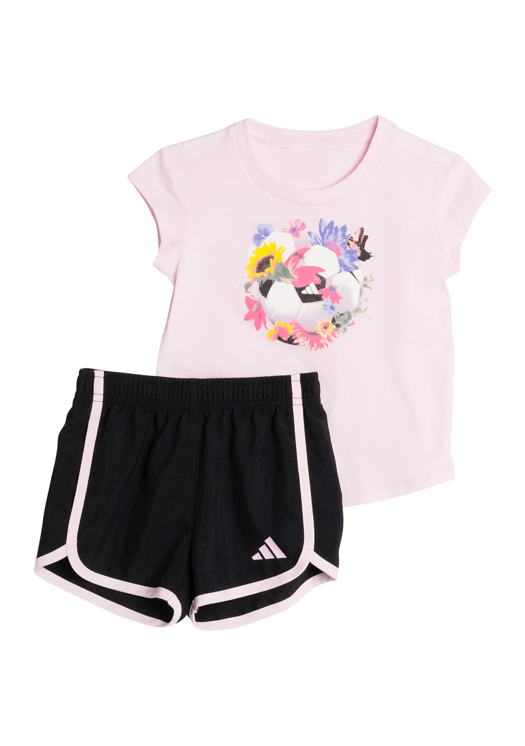 Adidas Cap Sleeve T-Shirt & Woven Shorts Set