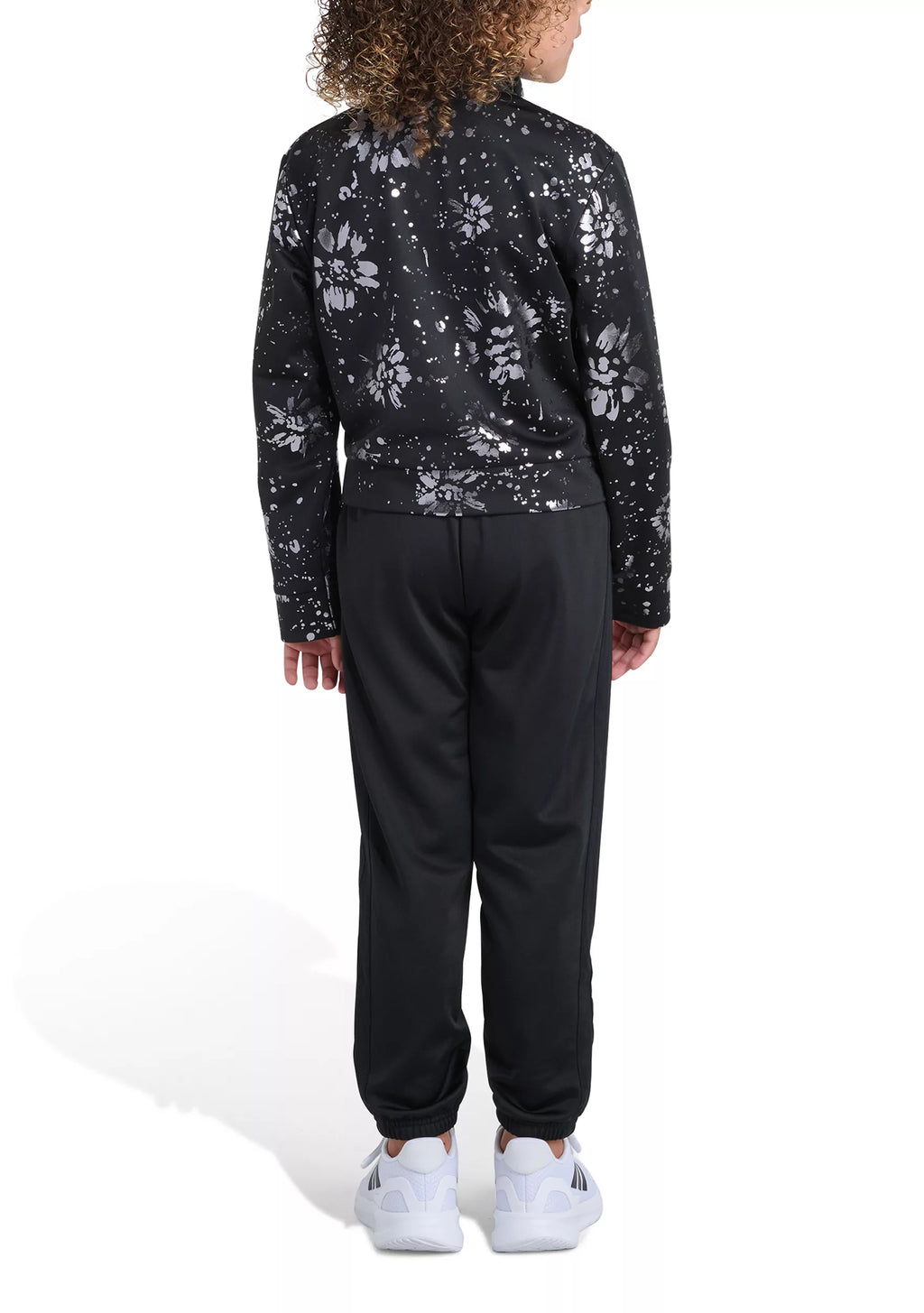 Adidas Full-Zip All Over Print Foil Glam Jacket and Pants Tricot Set