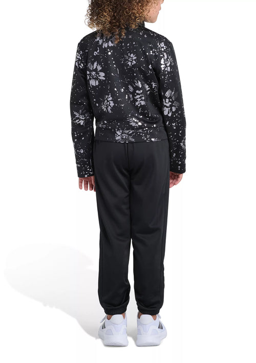 Adidas Full-Zip All Over Print Foil Glam Jacket and Pants Tricot Set