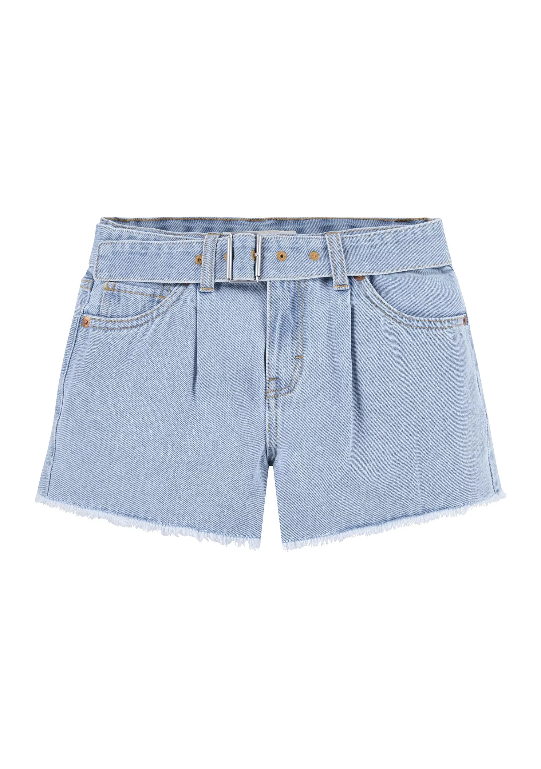 Levi's  Floral Oversized Tee & Denim Belted Shorts Set