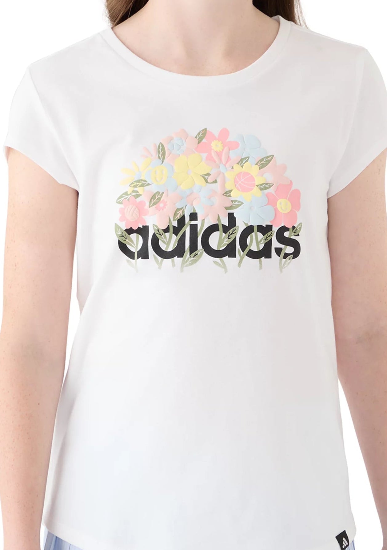 Adidas Floral Logo Tee & Blush Pink Skirt Set