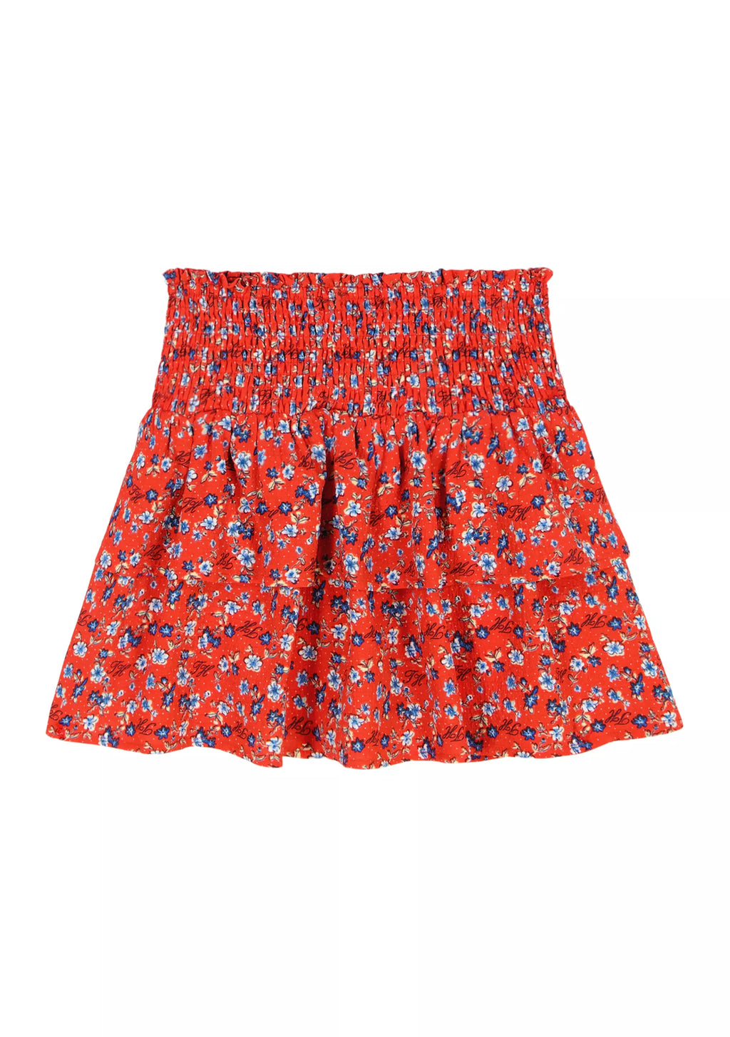 Tommy Hilfiger Puff Sleeve Cotton Top & Ditsy Printed Skort Set