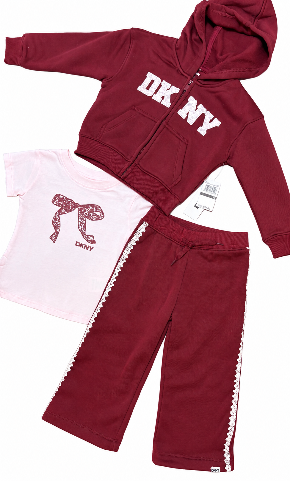 DKNY 3-Piece Fleeced Set