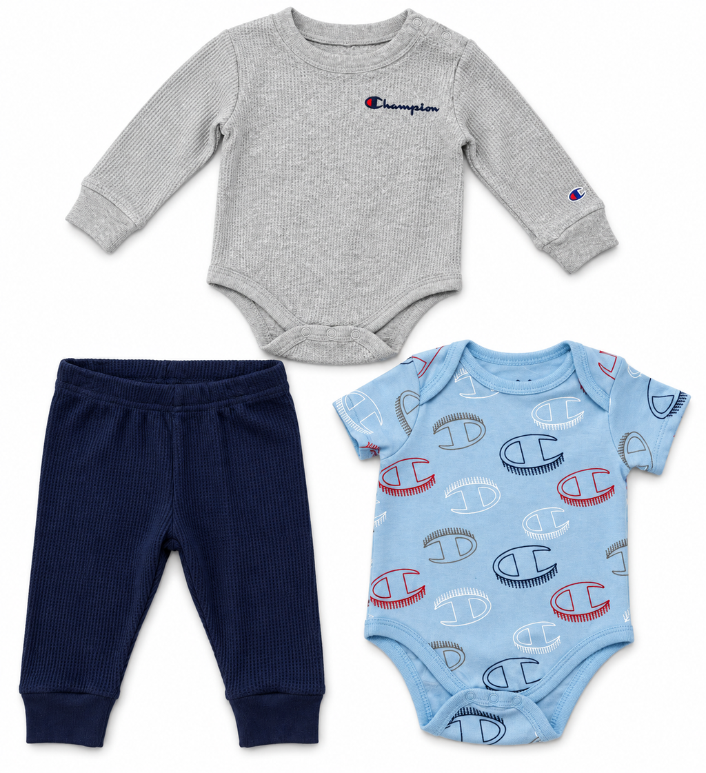 Champion Baby 3-Piece Bodysuit & Pants Set