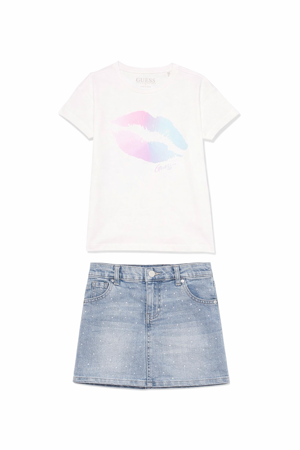 Guess Pastel Kiss Denim Skirt Set
