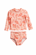 Carter's Flamingo Print Rash Guard Set – Long Sleeve Swimwear