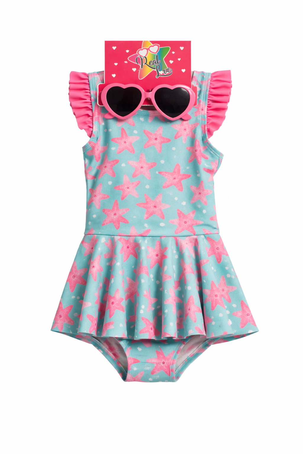 Starfish Dreams Swim Dress Set with Sunglasses