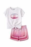 Champion 2-Piece Logo Tee & Ombre Shorts Set