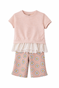 Jessica Simpson Blush Top & Daisy Print Leggings Set