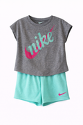 Nike Script Logo 2-Piece Set – Grey & Mint