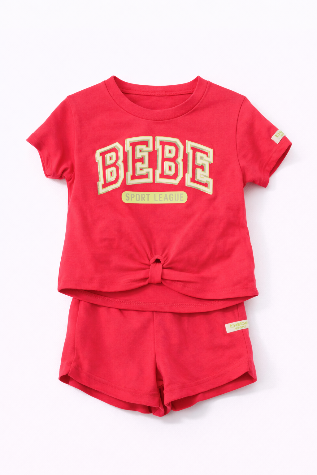 BEBE Tie-Front Tee & Shorts Set