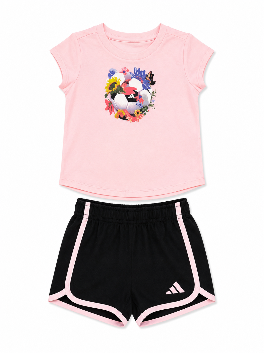 Adidas Cap Sleeve Tee Shirt and Woven Short Set
