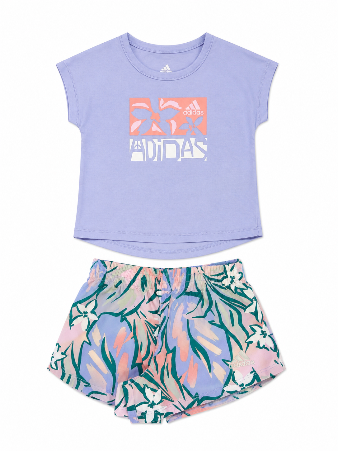 Adidas Tee & All Over Print Woven Short Set
