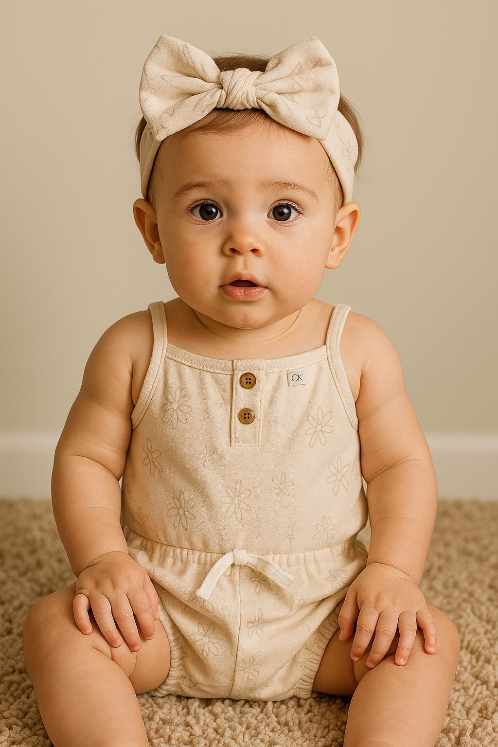 Calvin Klein Romper & Headband Set