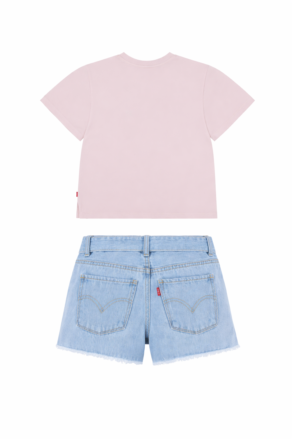 Levi's  Floral Oversized Tee & Denim Belted Shorts Set