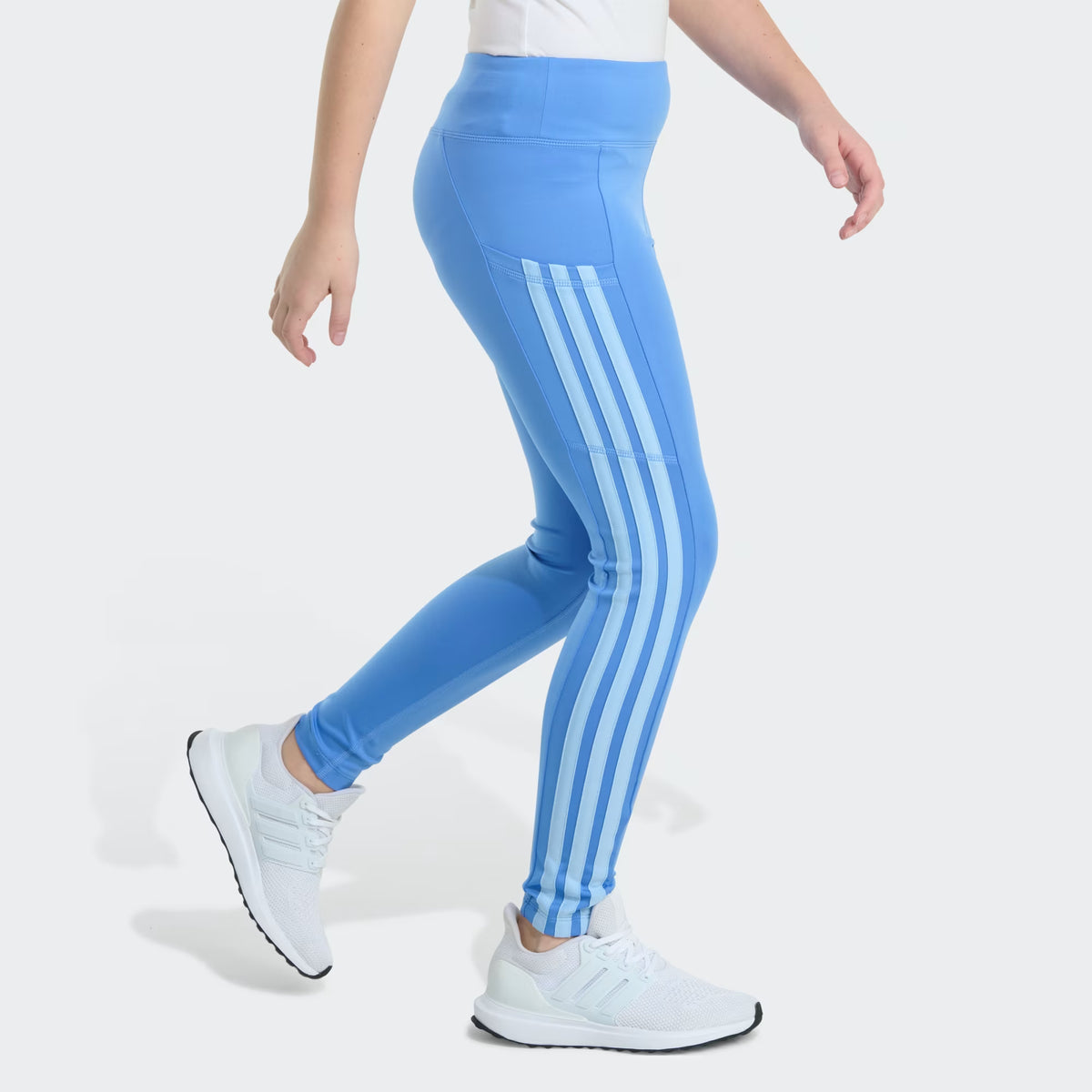 Adidas Puffy Florals Loose Fit Hoodie & Cellphone Pocket 3-Stripe Leggings