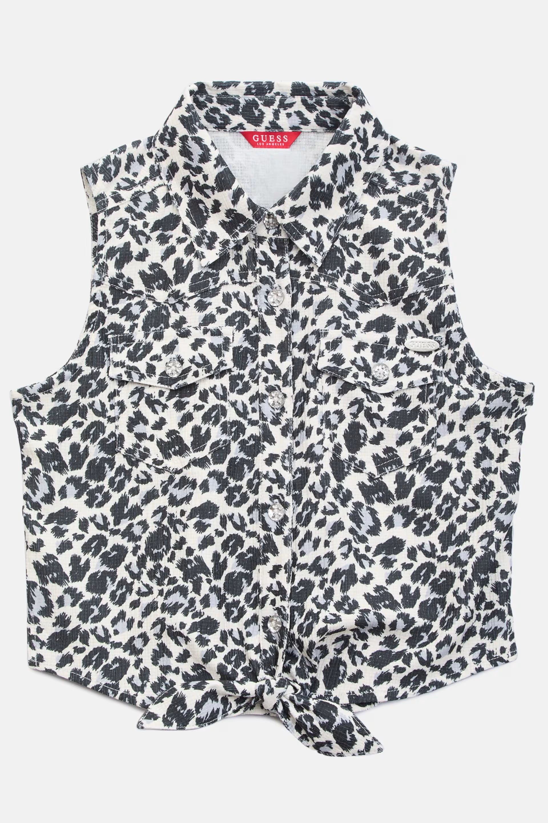 Patty Button-Up Leopard Shirt and Noel Layered Skirt