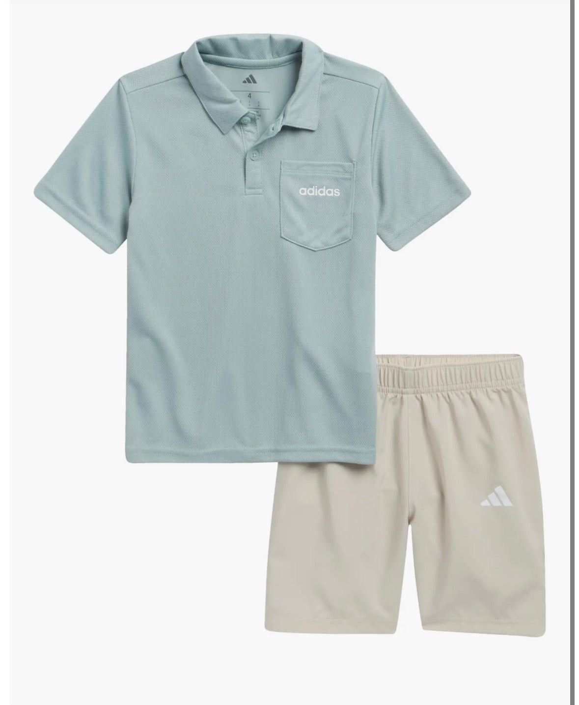 Adidas Mesh Polo & Shorts Set