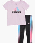 Adidas Kids' Logo T-Shirt & 3-Stripes Leggings Set