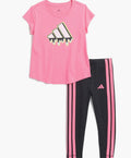 Adidas Kids' Mélange Graphic T-Shirt & Leggings Set