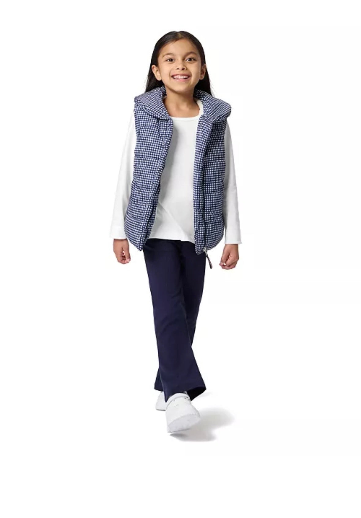 Tommy Hilfiger Puffer Check Flare-Leg Vest, T-Shirt, and Pants, 3-Piece Set