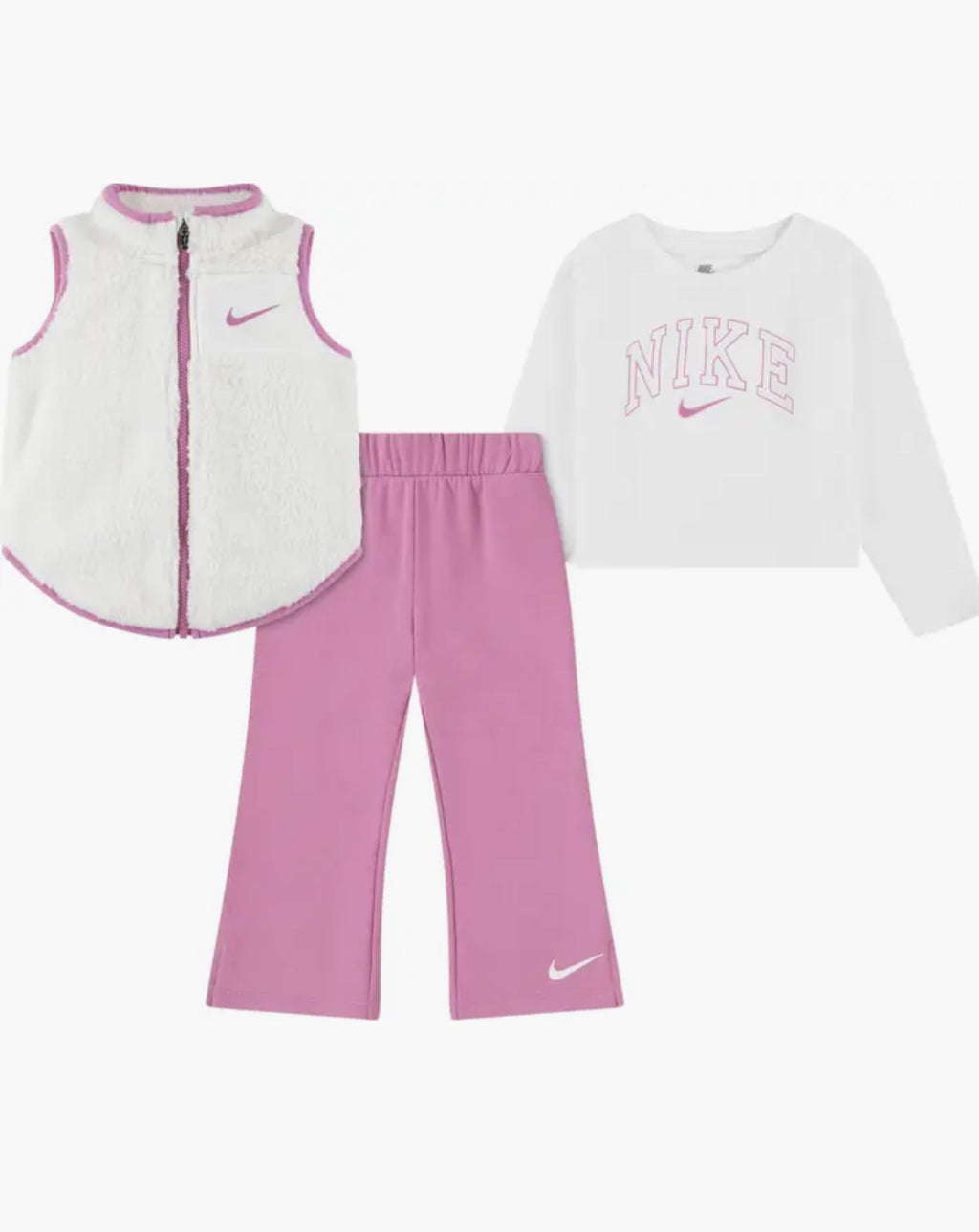 Nike Kids' Swoosh Spirit Vest, T-Shirt & Sweatpants Set