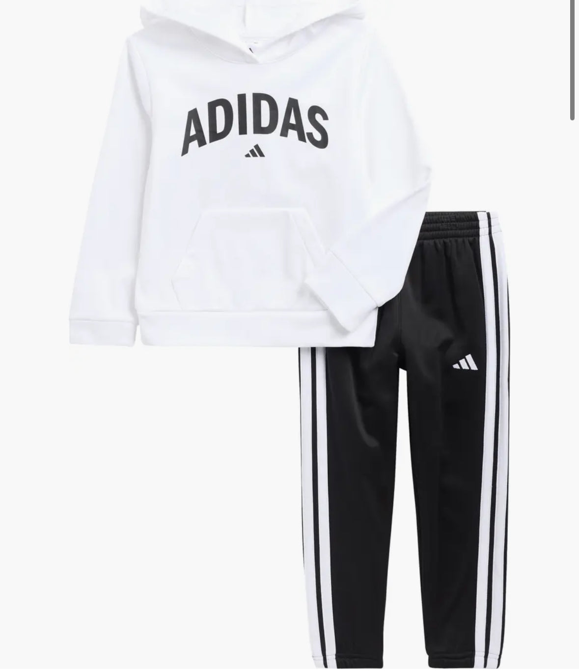 Adidas Logo Fleece Graphic Hoodie & Joggers Set