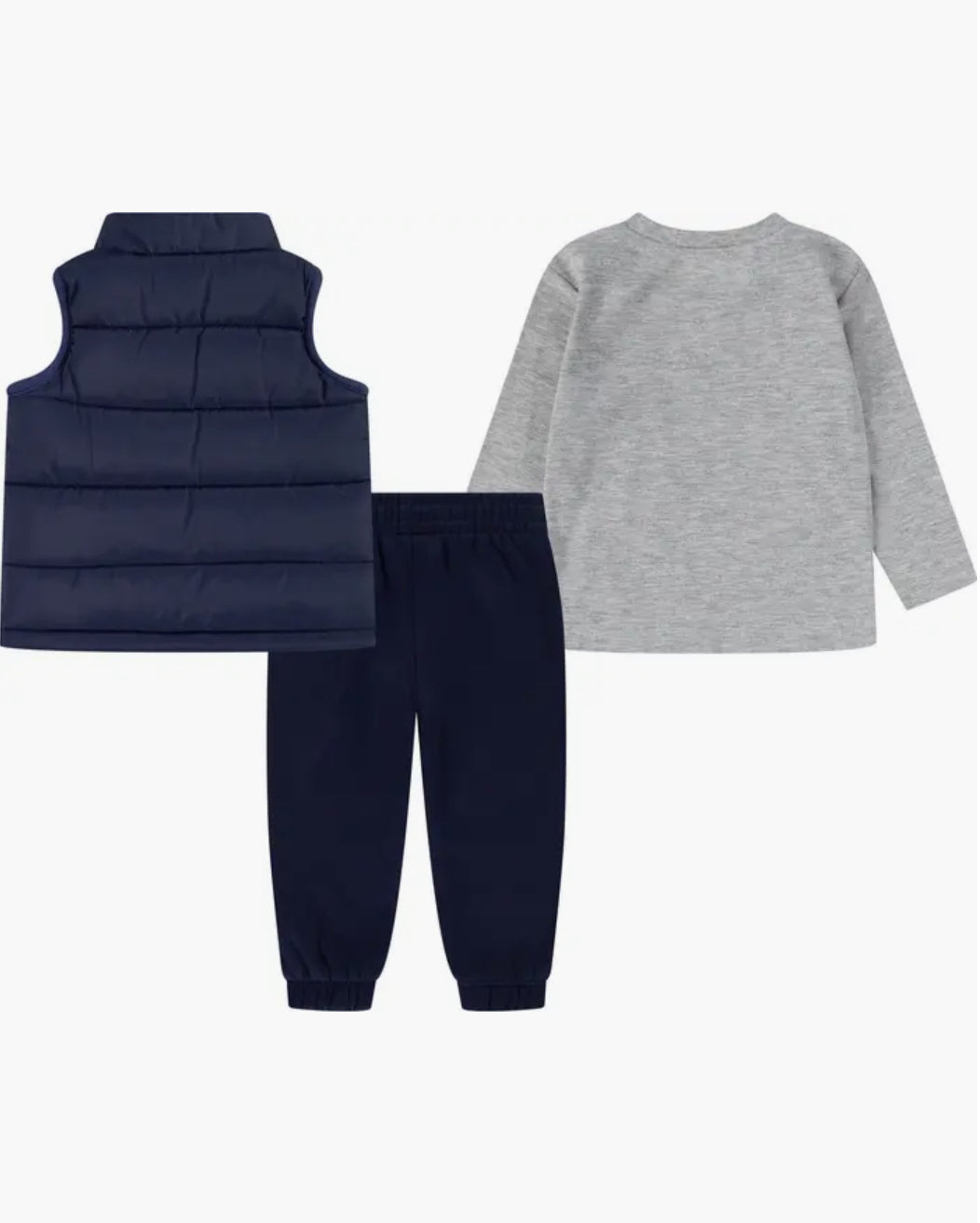 Nike Puffer Vest, Logo T-Shirt & Fleece Joggers Set