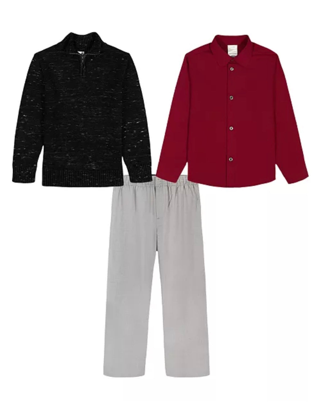 Calvin Klein Long-Sleeve Sweater, Shirt and Pants Set