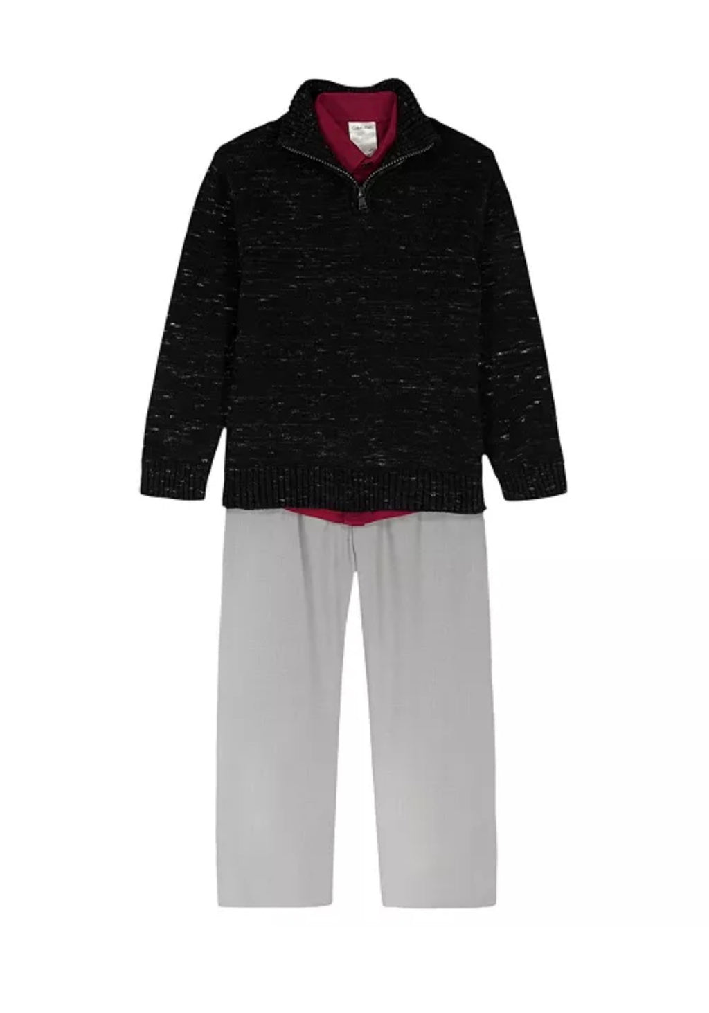 Calvin Klein Long-Sleeve Sweater, Shirt and Pants Set