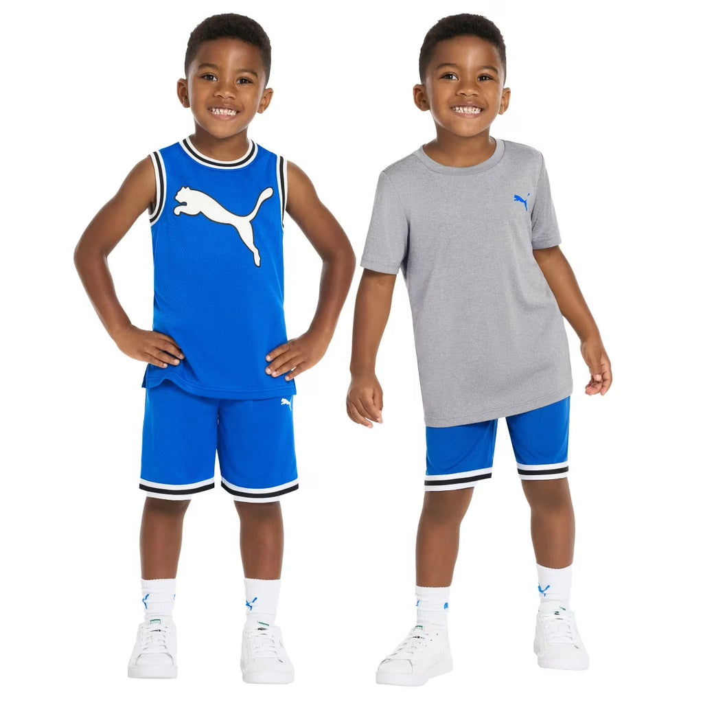 PUMA 3-Piece Tank Top, Shorts & T-Shirt Active Set