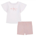 Calvin Klein 2pc. Flutter Tee & Paperbag Shorts Set