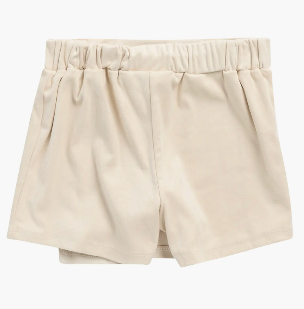 Calvin Klein Kids' Peter Pan Collar Long Sleeve Top & Velvet Skort Set