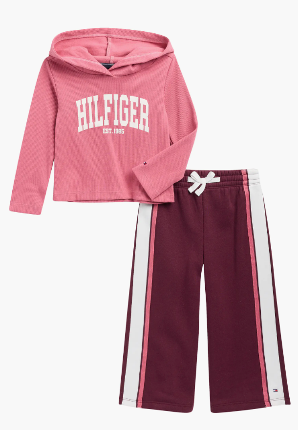 Tommy Hilfiger Graphic Hoodie & Wide Leg Pants Set