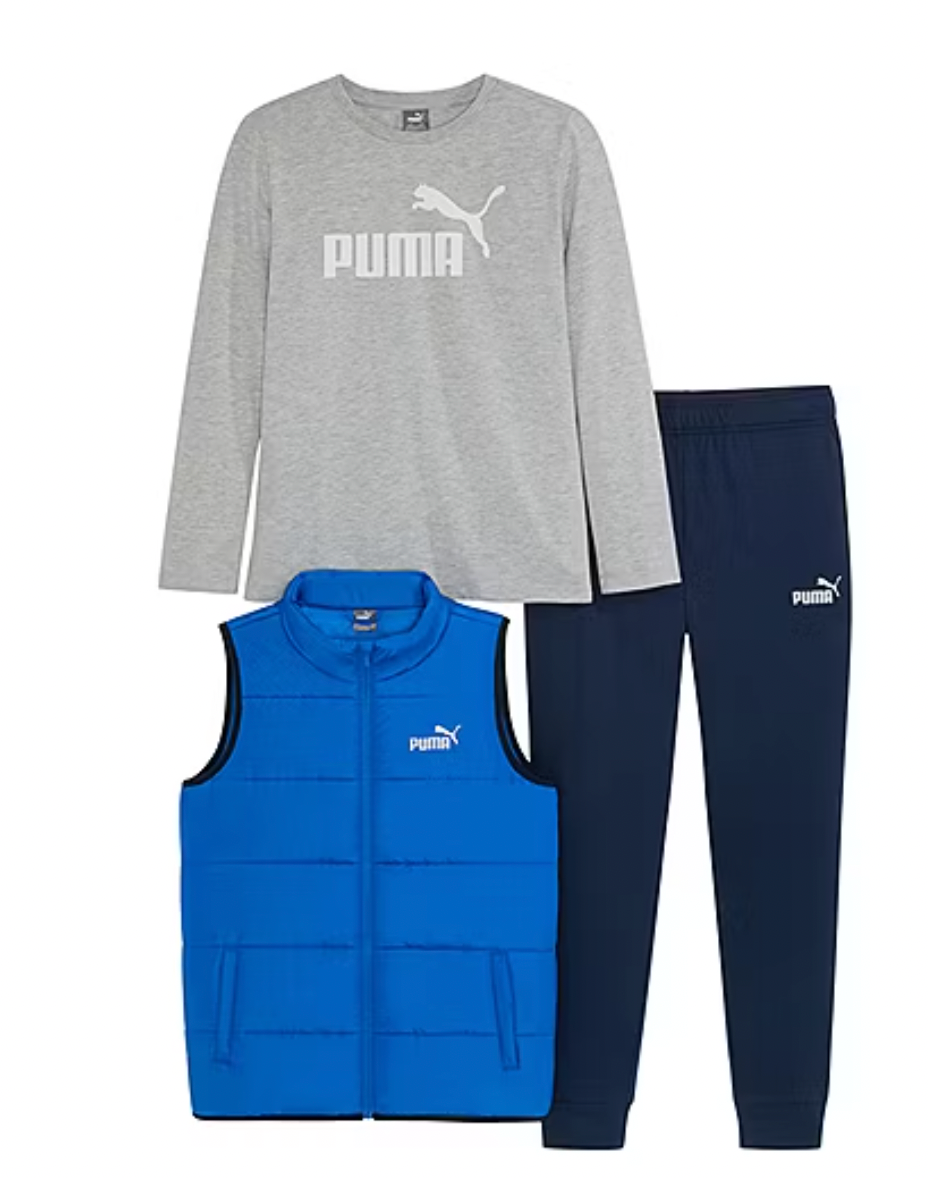 PUMA T-Shirt, Puffer Vest & Joggers Set