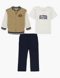 Tommy Hilfiger Varsity Jacket, Logo T-Shirt & Pants Set