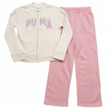 Puma Collared Logo Jacket & Wide Leg Pants Set