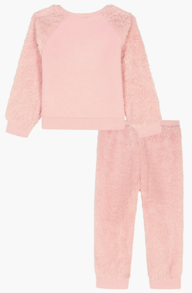Calvin Klein Faux Fur Pullover & Joggers Set