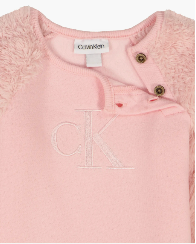 Calvin Klein Faux Fur Pullover & Joggers Set