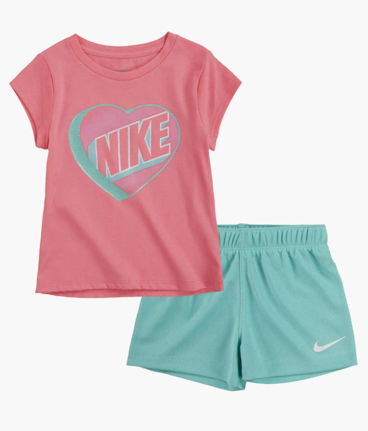 Nike Graphic T-Shirt & Mesh Shorts Set