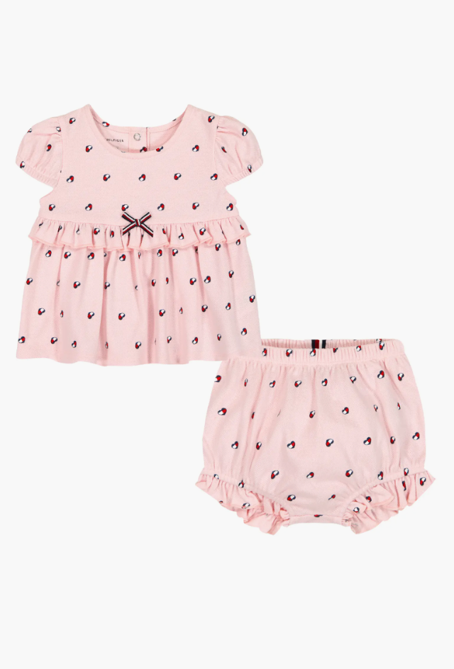 Tommy Hilfiger Heart Logo Dress & Bloomers