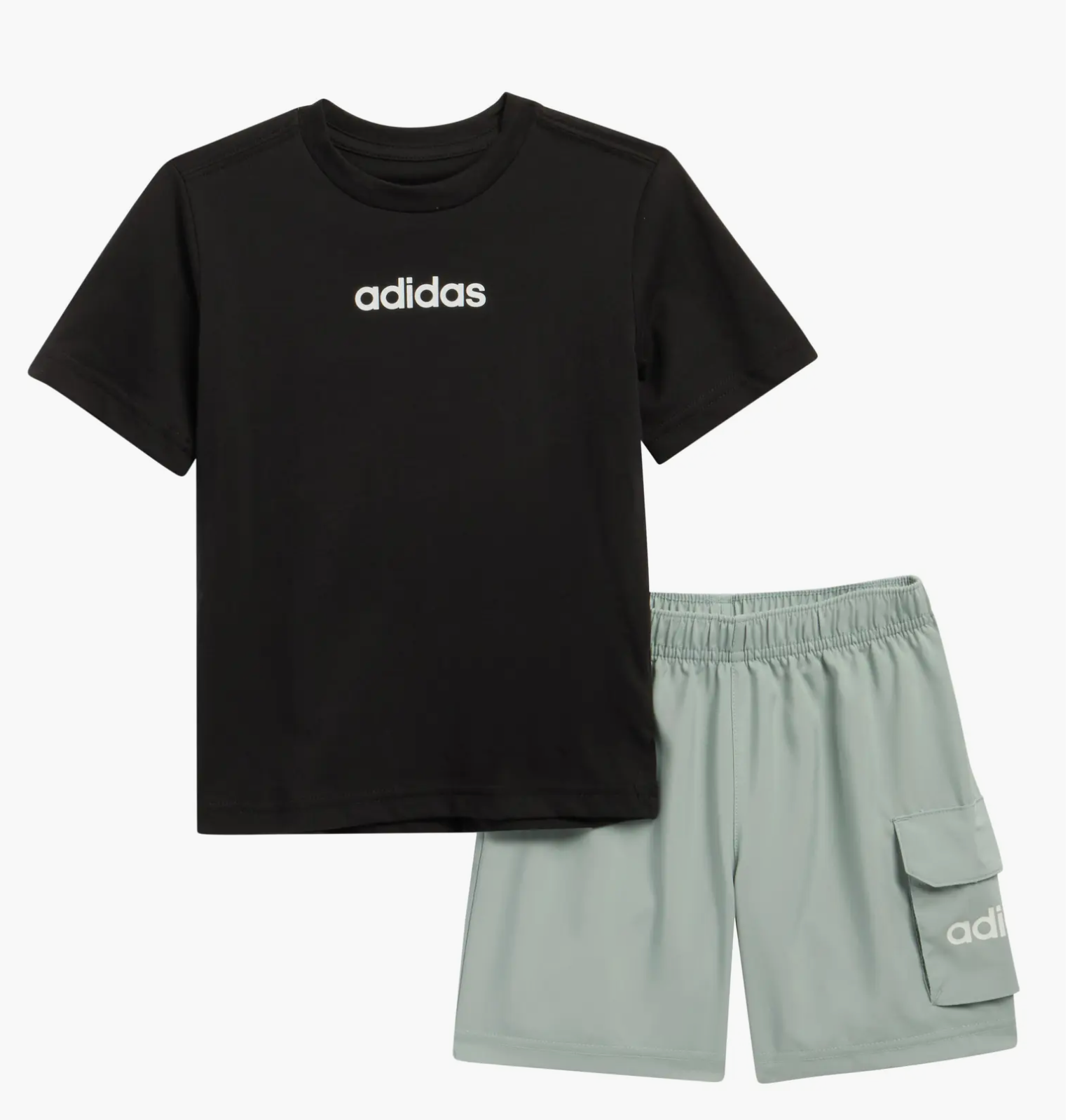 Adidas Logo Graphic T-Shirt & Cargo Shorts Set