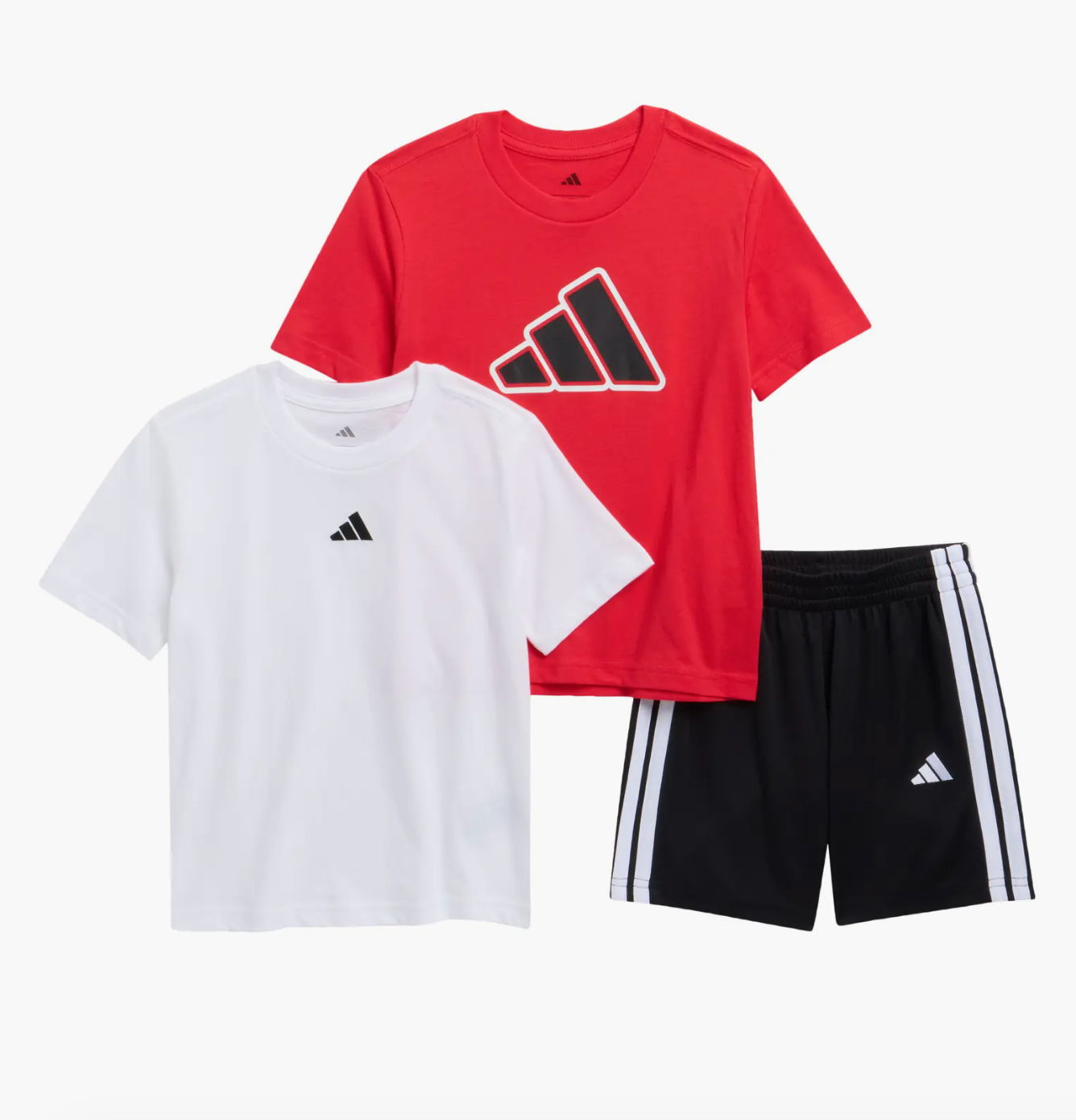 Adidas 3-Piece Graphic T-Shirts & Shorts Set